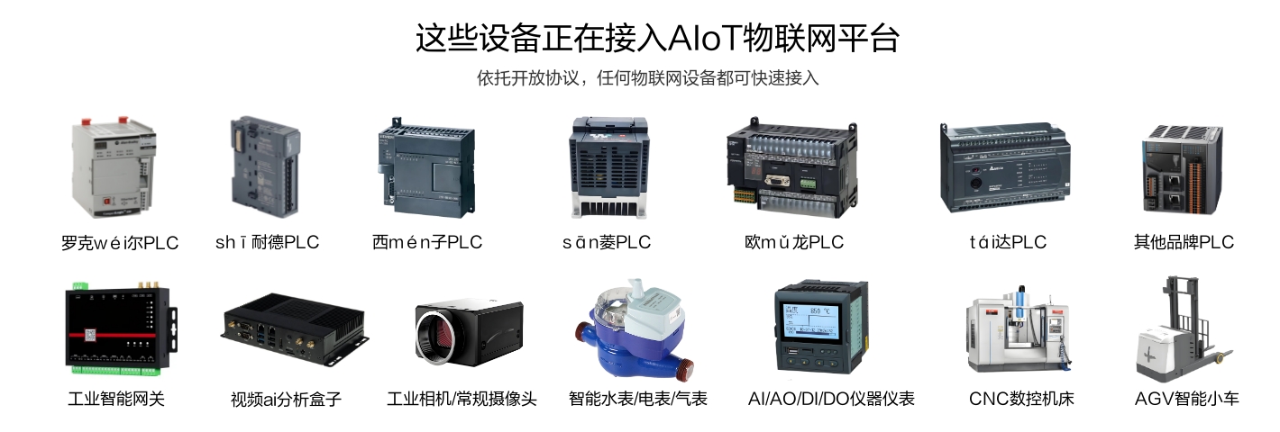 這些工業(yè)生產(chǎn)設(shè)備、PLC設(shè)備、工業(yè)網(wǎng)關(guān)、儀表儀器等正在接入物聯(lián)網(wǎng)平臺